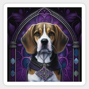 Gothic Elegance Beagle Sticker